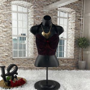 Women’s Comexim Red & Black Floral Laced Bustier Bra (30J) R19